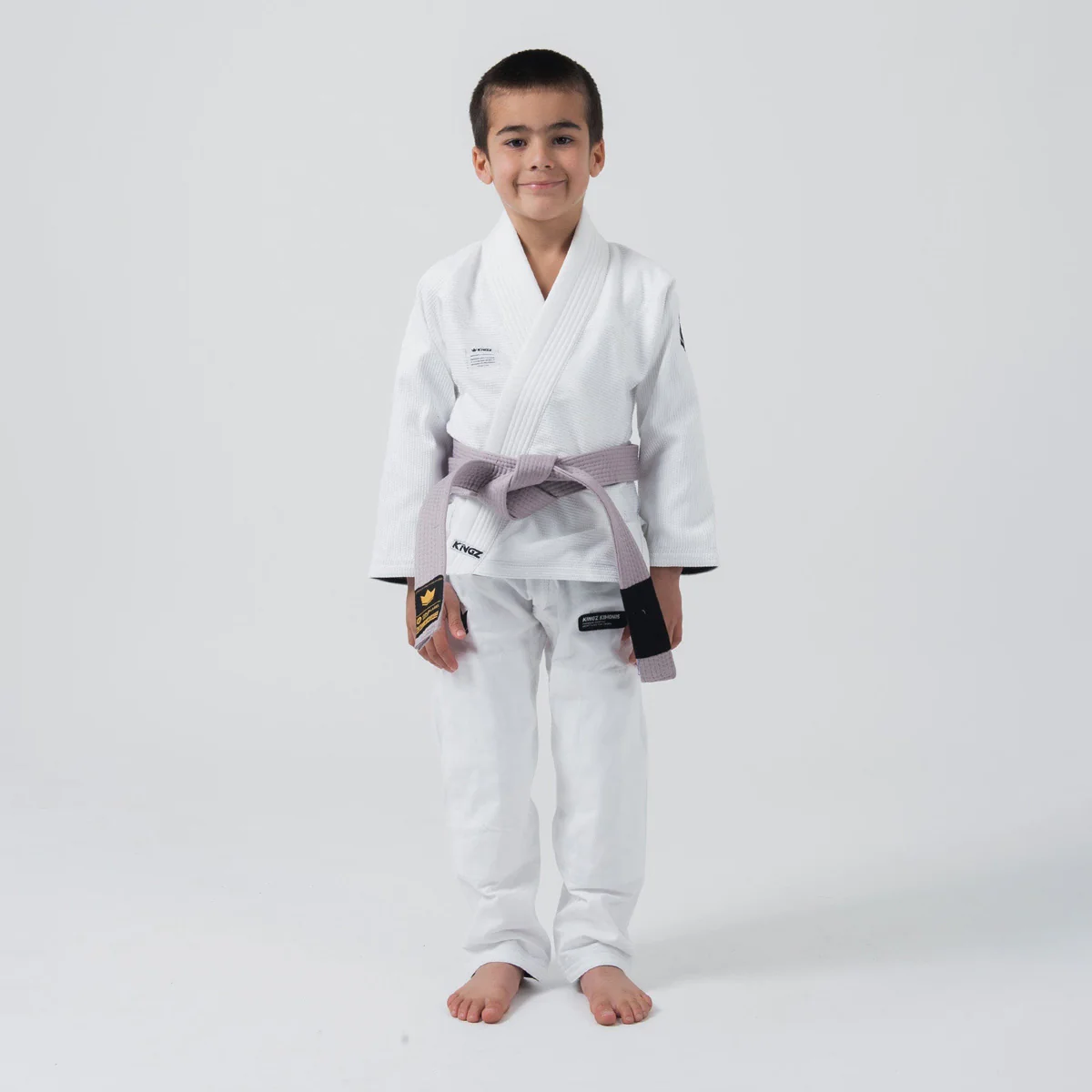 BJJ Gi criança Kingz Kore V2 IBJJF Branco  - Image 2