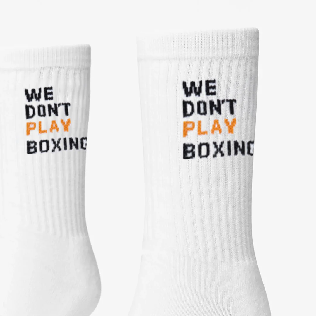 Meias Boxraw We Don't Play Boxing (3 pares) Branco  - Image 3