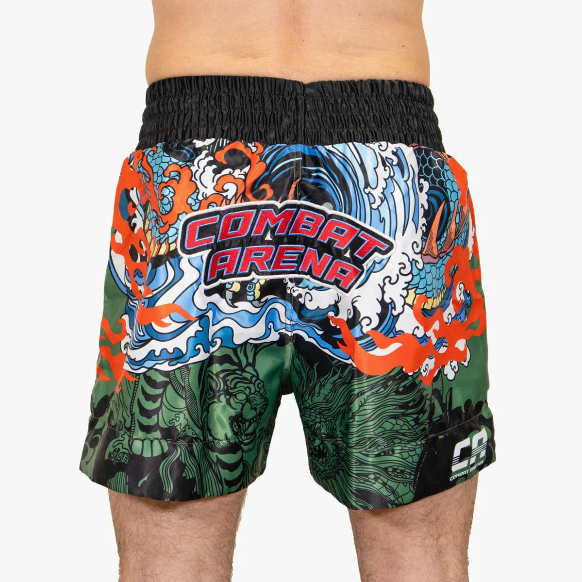 Calções de Kickboxing-Thai Combat Arena Yin Yang Battle Verde  - Image 4