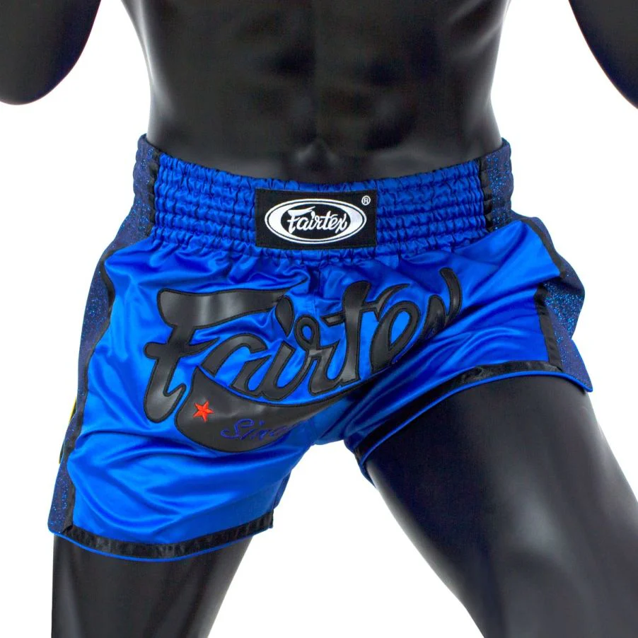 Calções de Kickboxing-Thai Fairtex BS1702 Azul  - Image 3