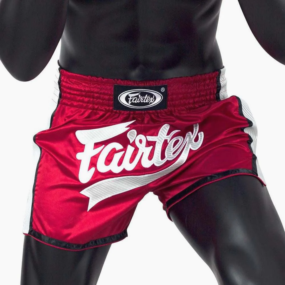Calções de Kickboxing-Thai Fairtex BS1704 Vermelho-branco  - Image 2