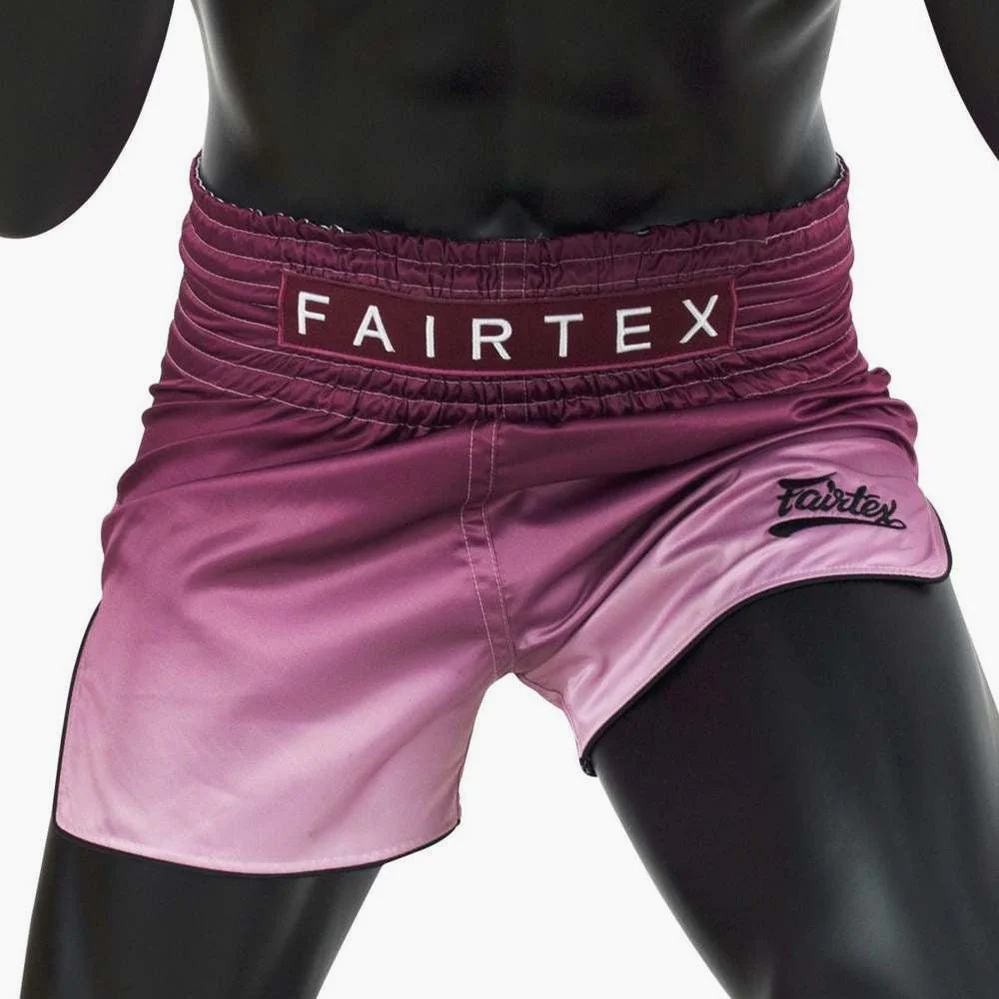 Calções de Kickboxing-Thai Fairtex BS1904 Desvanecer Bordô  - Image 2