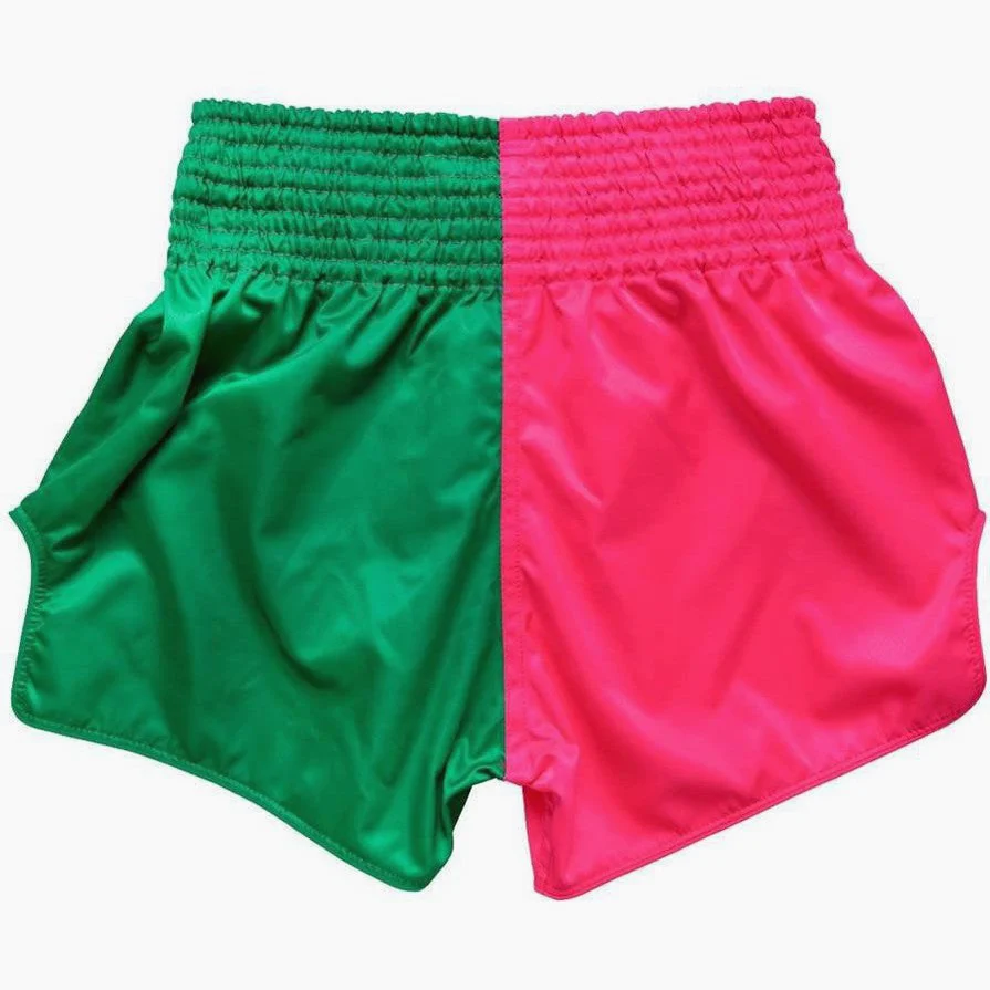 Calções de Kickboxing-Thai Fairtex BS1911 Rosa-Verde  - Image 4