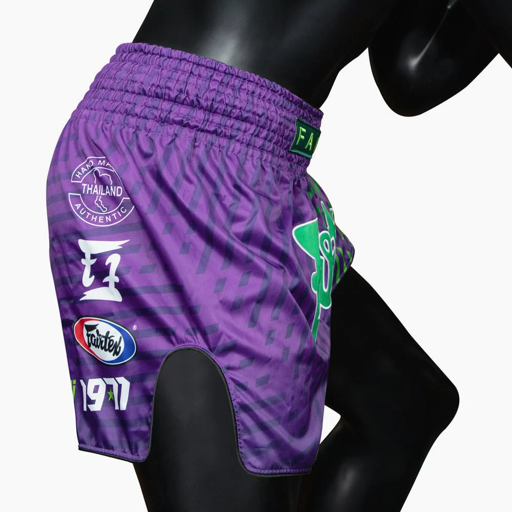 Calções de Kickboxing-Thai Fairtex BS1922 Racer Roxa  - Image 6
