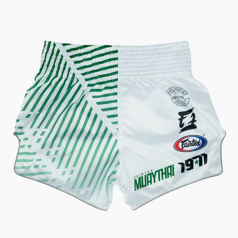 Calções de Kickboxing-Thai Fairtex BS1923 Racer Branco  - Image 2