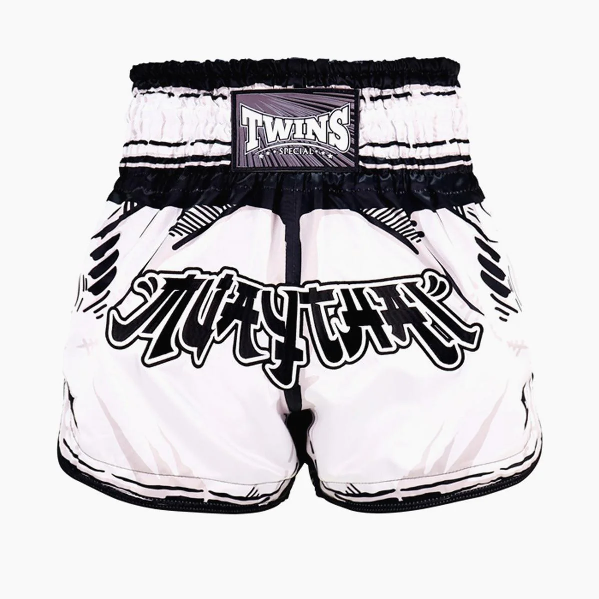 Calções de Kickboxing-Thai Twins Special Comic Branco 