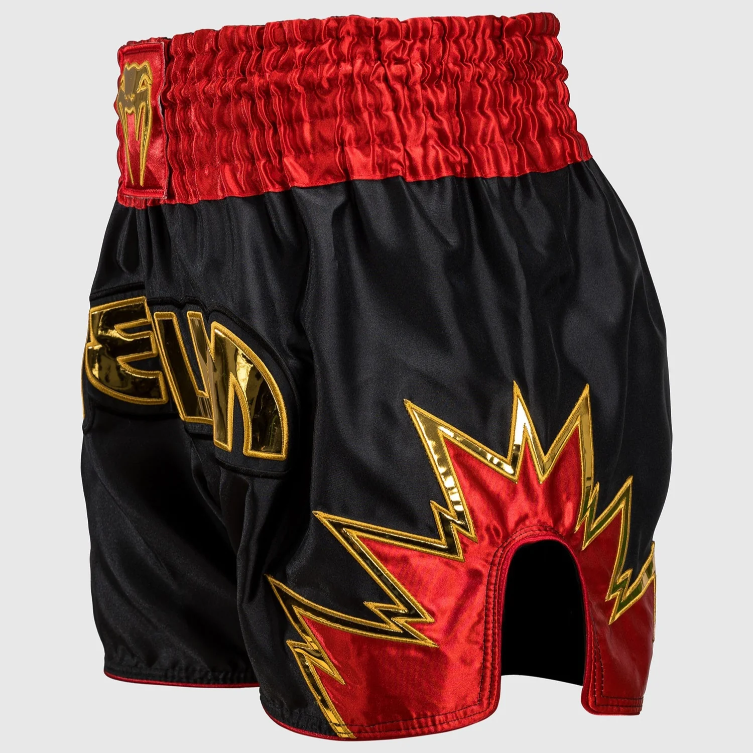 Calções de Kickboxing-Thai Venum Inferno Preto-ouro-vermelho  - Image 3