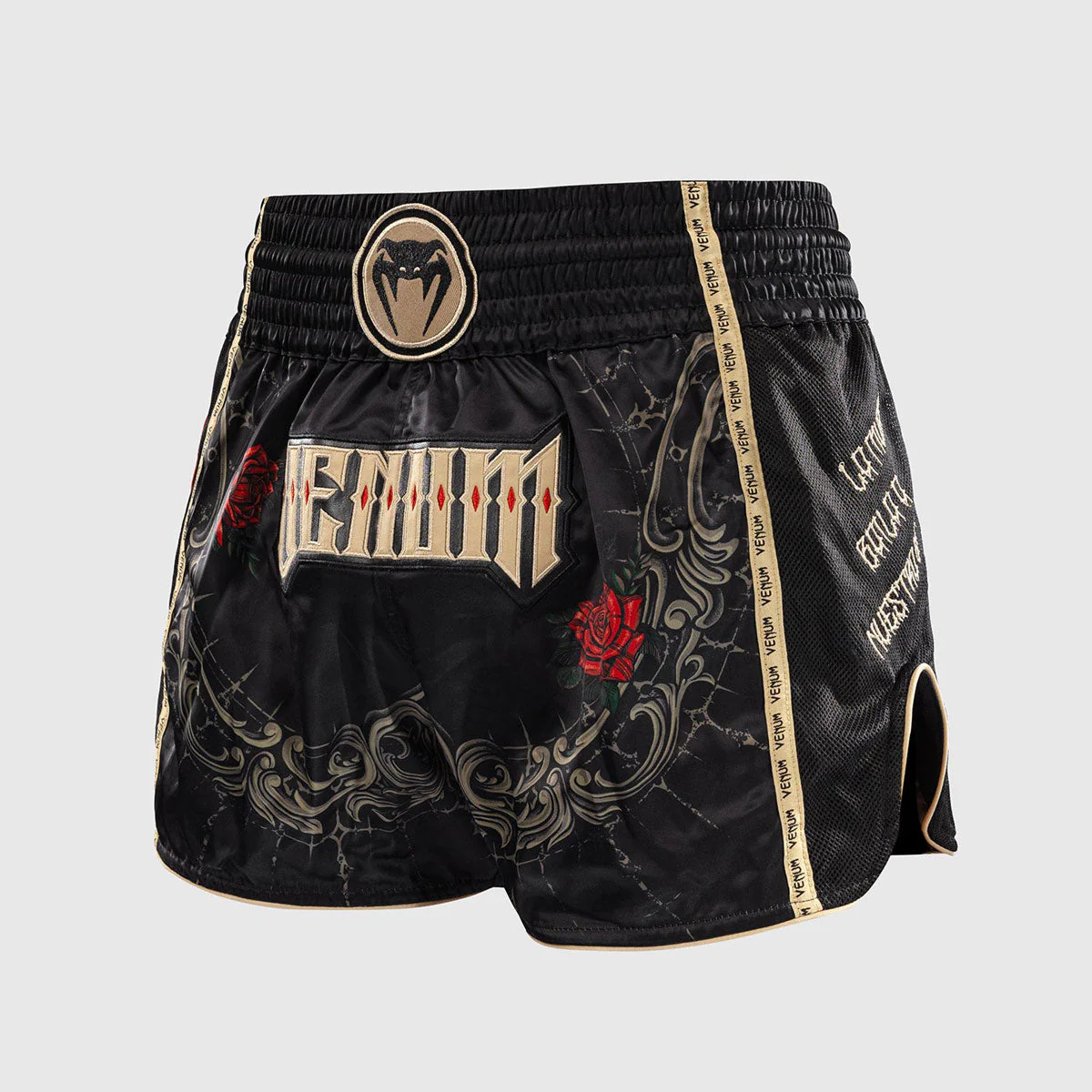 Calções de Kickboxing-Thai Venum Santa Muerte 5.0 Preto-Ouro  - Image 2
