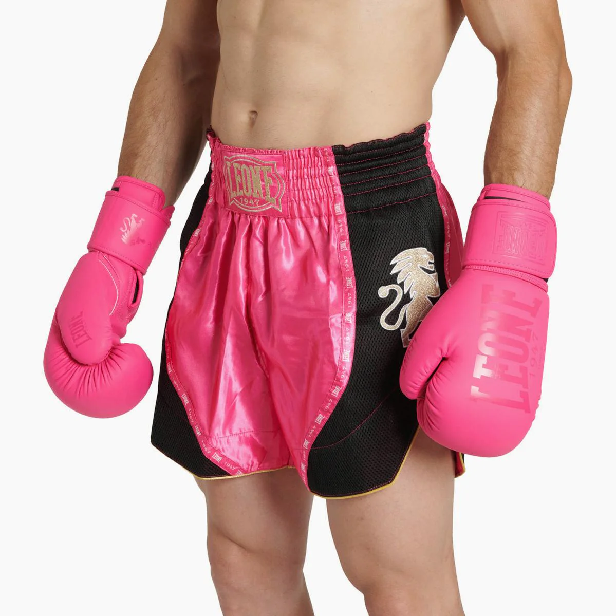 Calções kick-tailandeses Leone Classic AB881 Rosa  - Image 7