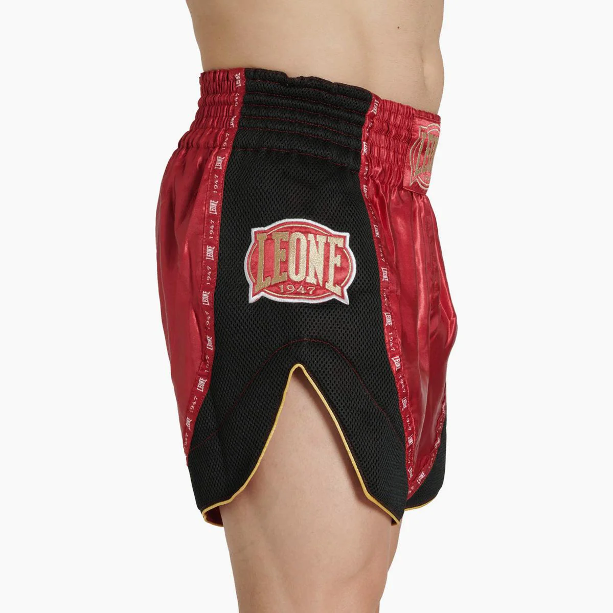 Calções kick-tailandeses Leone Classic AB881 Vermelho - Image 3
