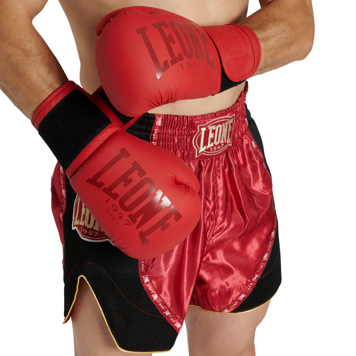 Calções kick-tailandeses Leone Classic AB881 Vermelho - Image 7