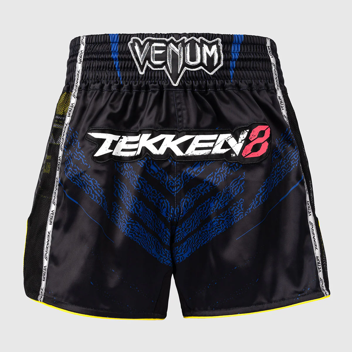 Calções kick-tailandeses Venum Tekken 8 King Preto-amarelo 