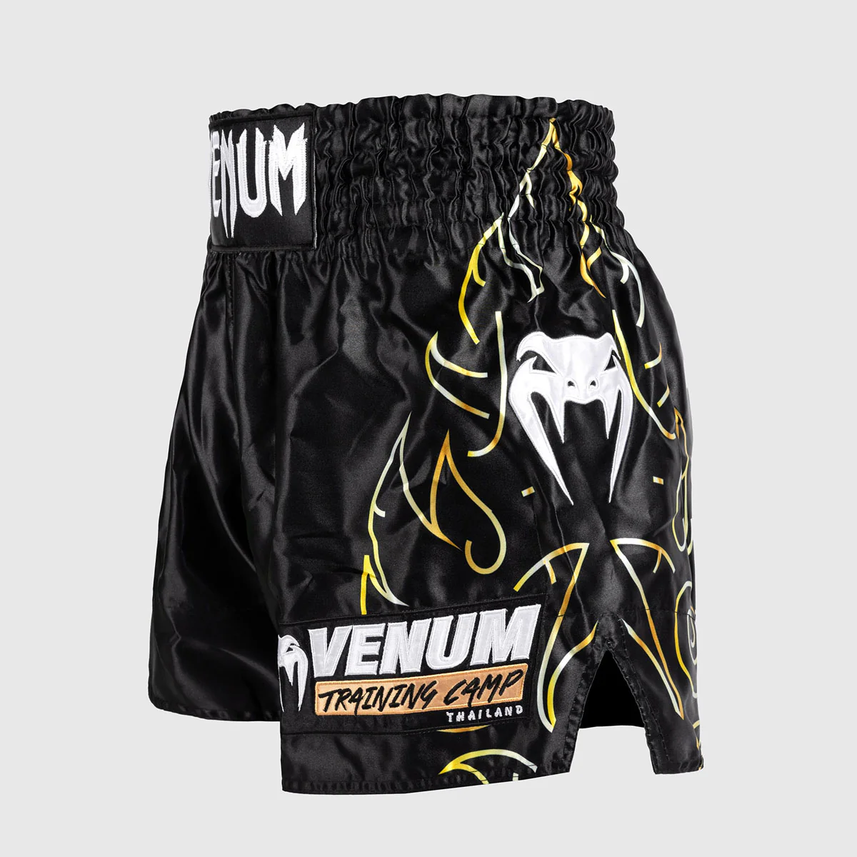 Calções kick-tailandeses Venum VTC Flames Preto-ouro  - Image 2