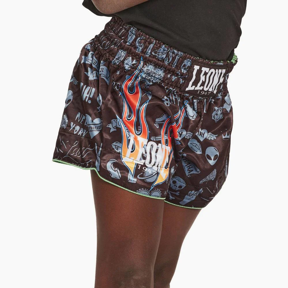 Calções de criança kick-thai Leone Flames ABJ20  - Image 6