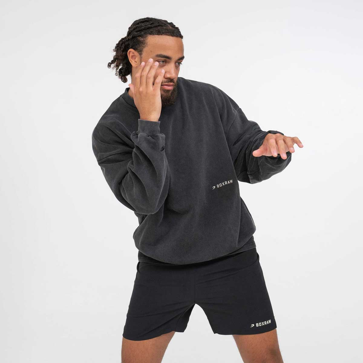 Sweatshirt Boxraw Sparring Club Oversize Preto - Image 6