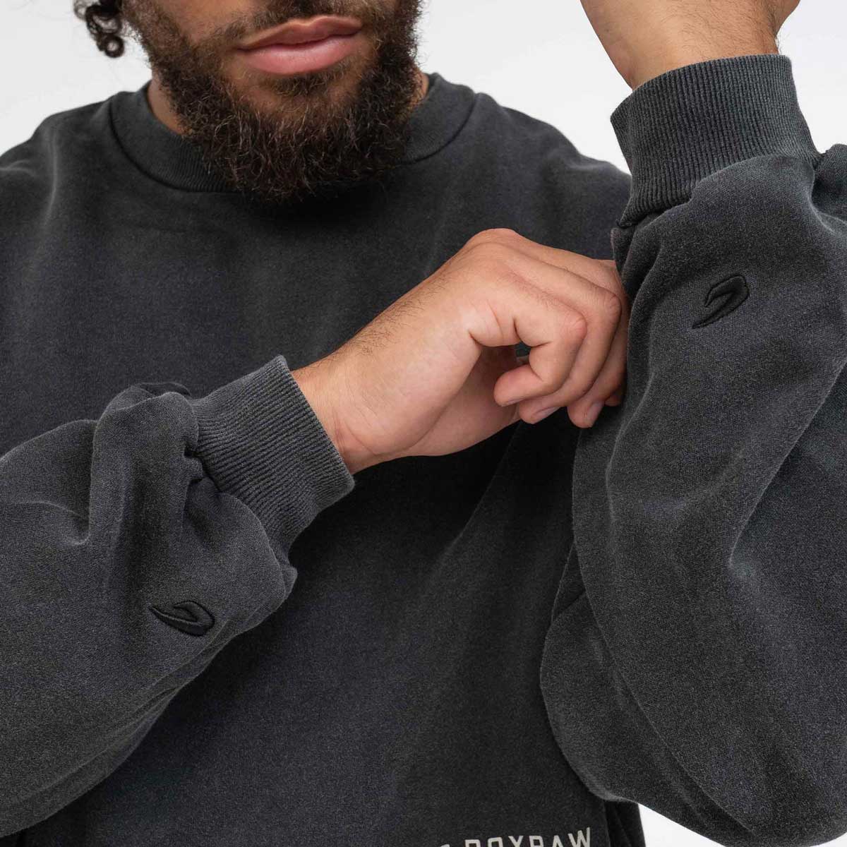 Sweatshirt Boxraw Sparring Club Oversize Preto - Image 9