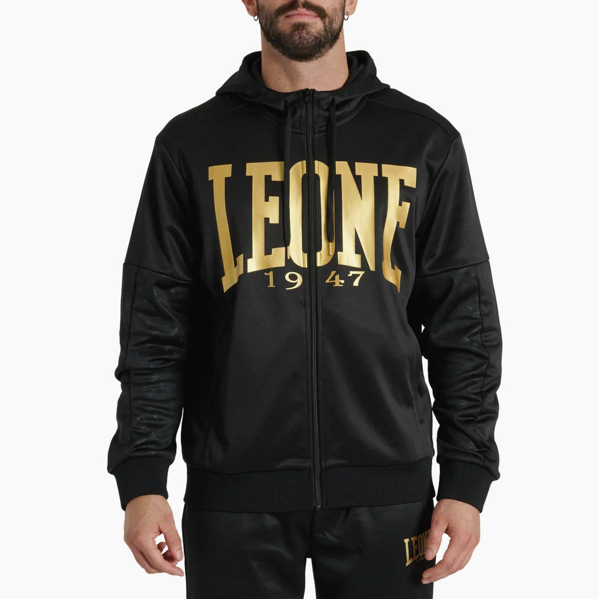 Camisola Leone DNA com capuz ABX721 Preto 