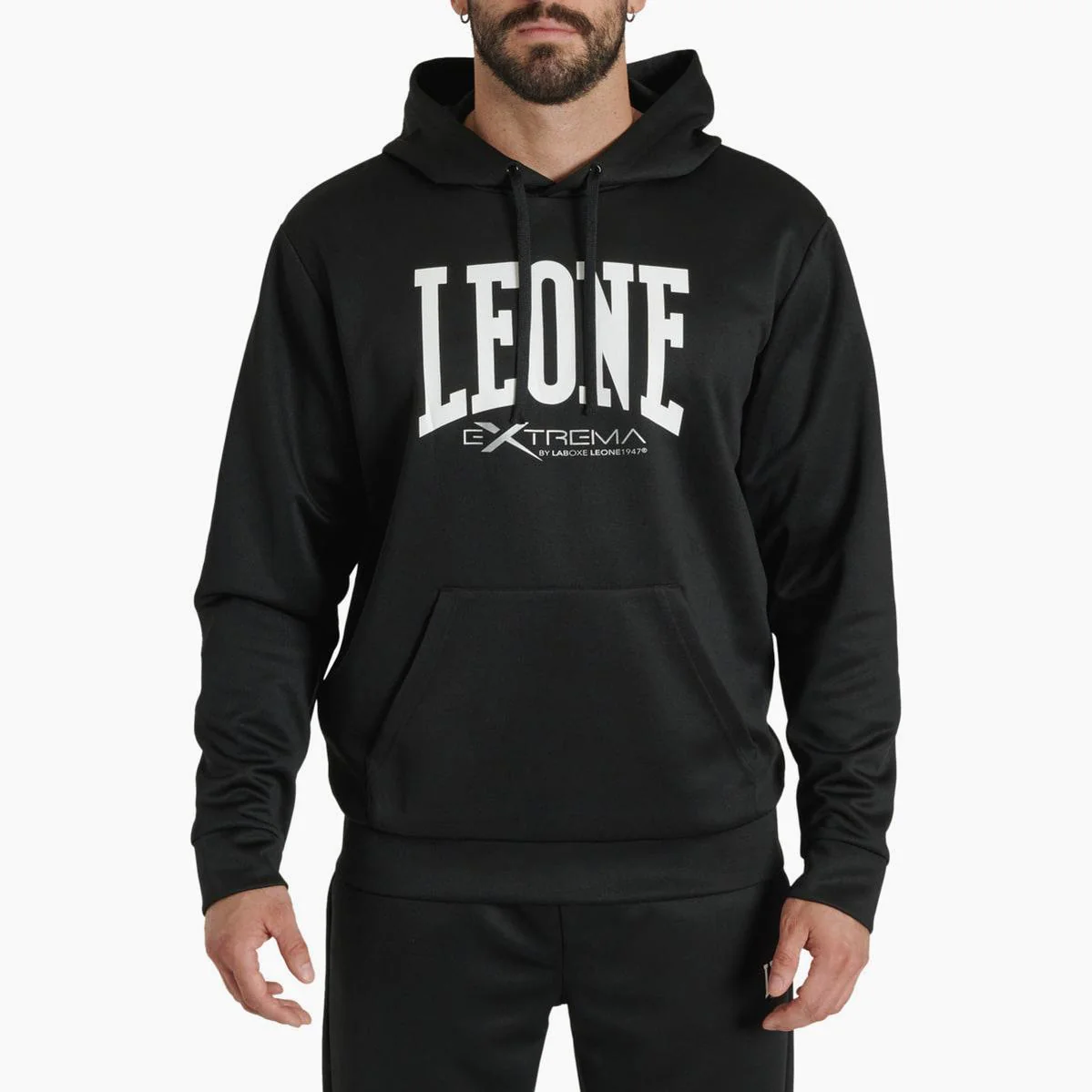 Camisola Leone Logo com capuz ABX119 Preto 