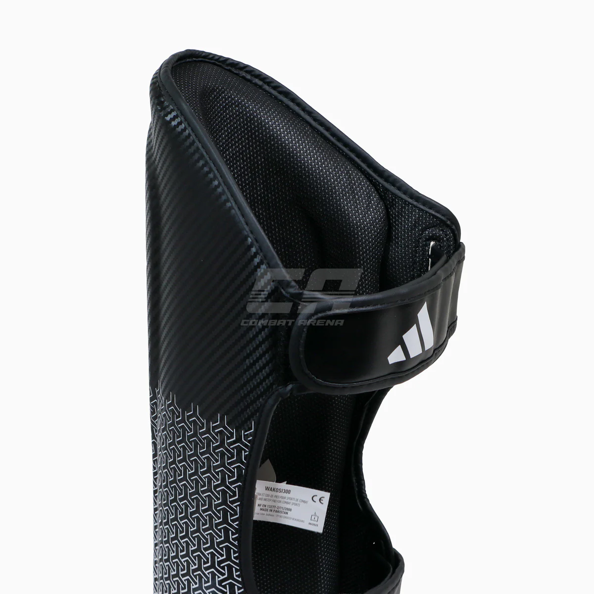 Caneleiras com para-pé Adidas Pro Kickboxing WAKO Preto-branco  - Image 4