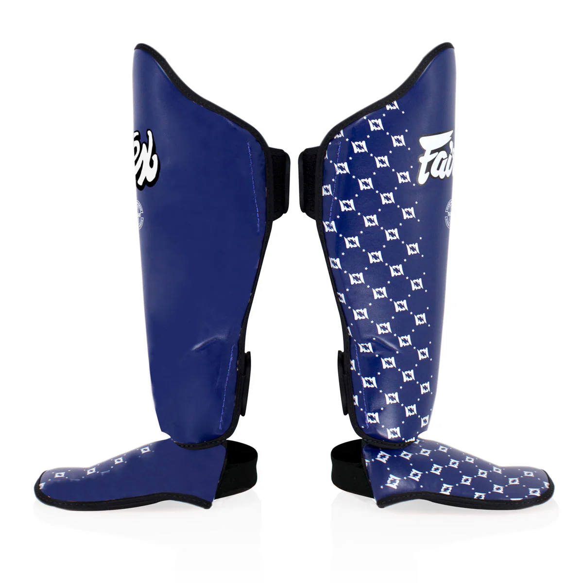 Caneleiras Fairtex Competição SP5 com proteção para os pés Azul  - Image 3