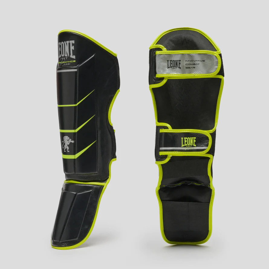 Caneleiras Leone Revo Fluo PT160F com protetor de pés 
