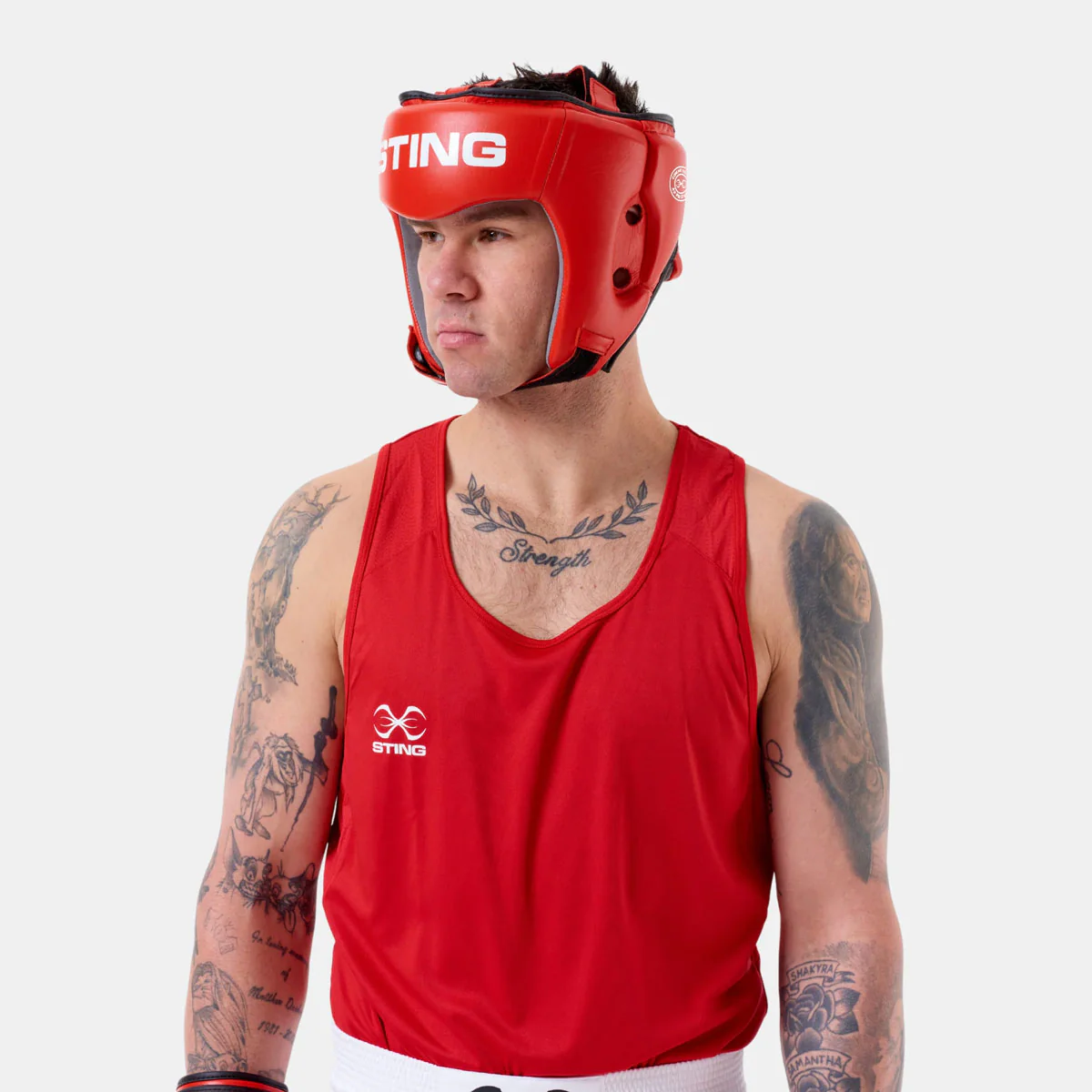 Capacete Sting Competition Aprovado World Boxing Vermelho  - Image 3