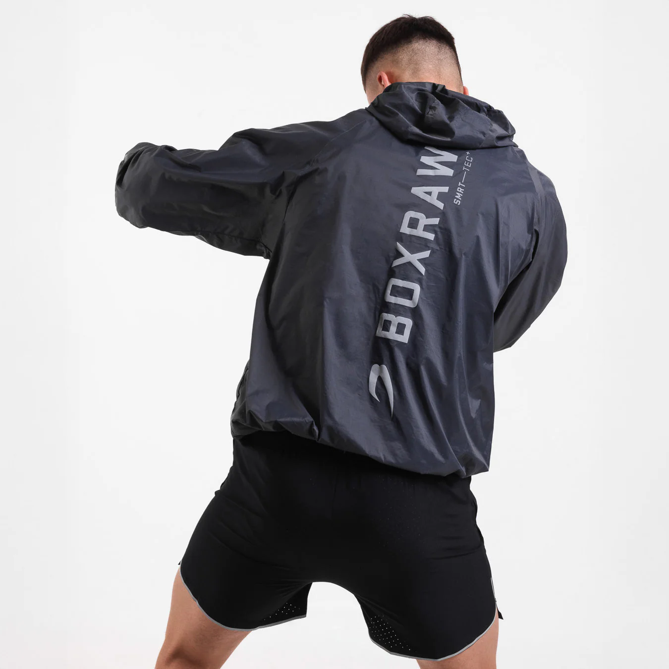 Casaco corta-vento Boxraw Genaro Oversize preto  - Image 4