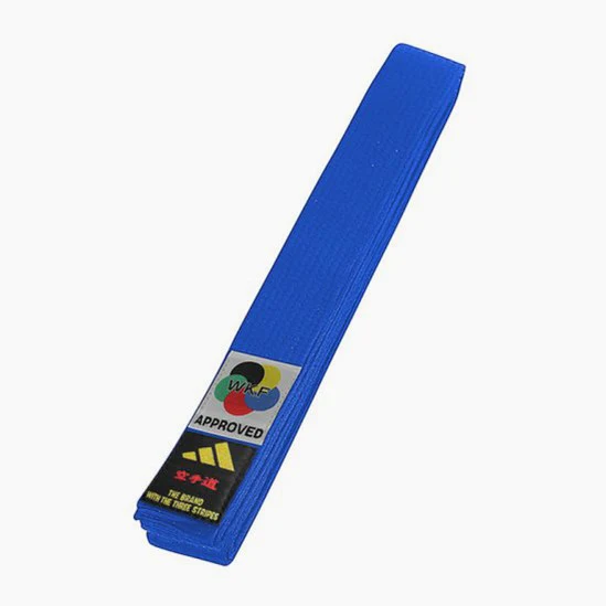 Cinto Adidas Elite WKF Azul com Kanji 