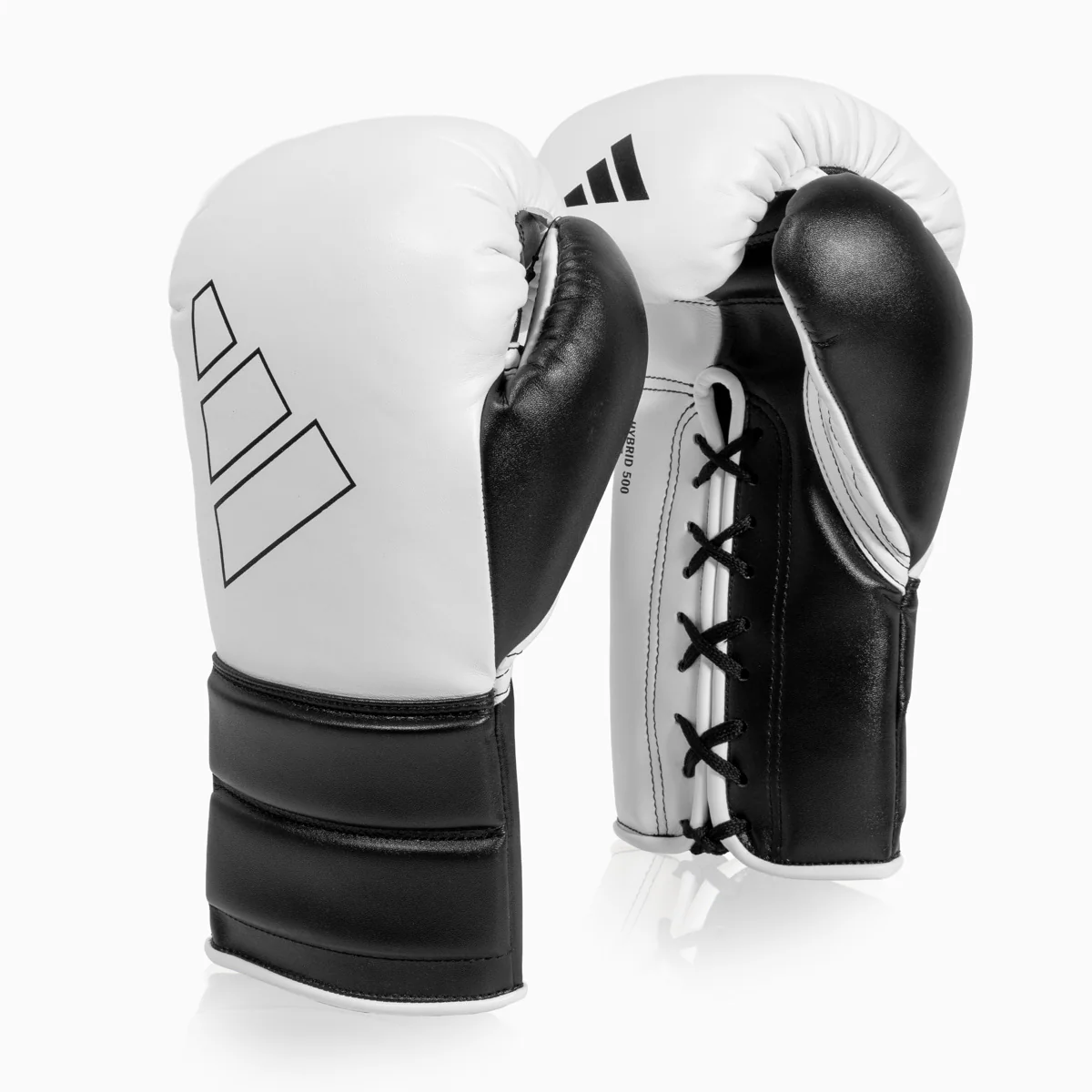 Luvas de Boxe Adidas Hybrid 500 Prós e contras Atacadores Preto-e-branco 