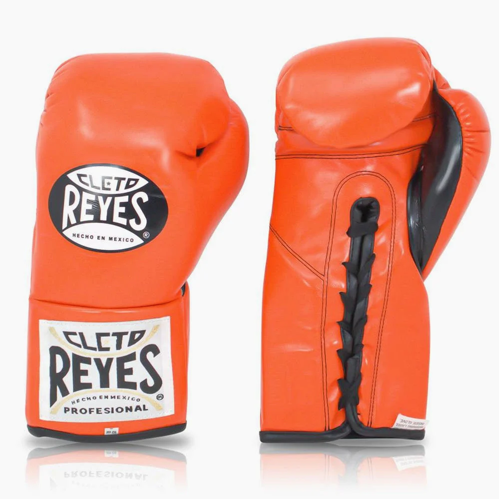 Luvas de Boxe Cleto Reyes Professional CB2 Laranja com atacadores  - Image 2