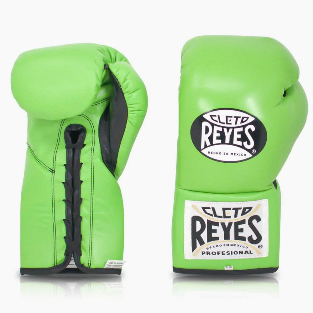 Luvas de Boxe Cleto Reyes Professional CB2 Verde Lima com atacadores  - Image 2