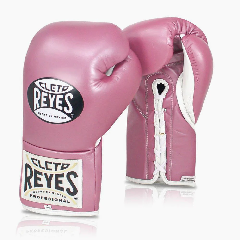 Luvas de Boxe Cleto Reyes Profissional CB2 Rosa com atacadores 