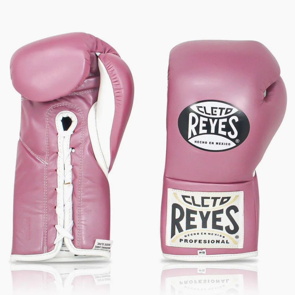 Luvas de Boxe Cleto Reyes Profissional CB2 Rosa com atacadores  - Image 2