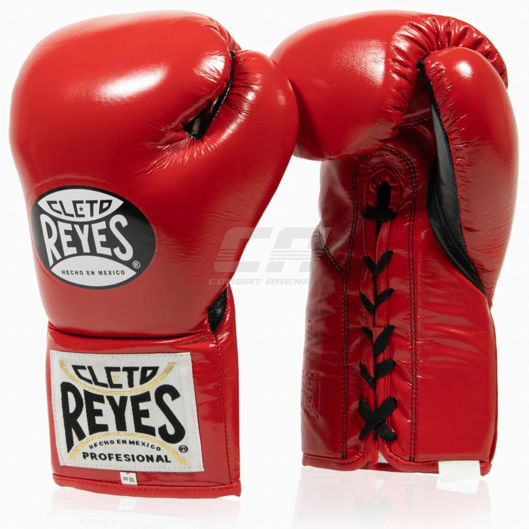 Luvas de Boxe Cleto Reyes Professional CB2 Vermelho-Preto com atacadores 
