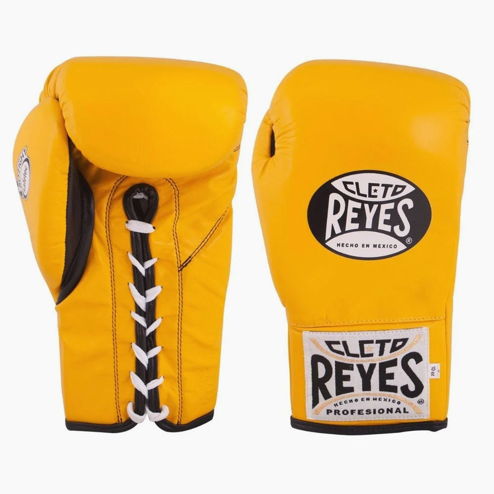 Luvas de Boxe Cleto Reyes Safetec CB4 Amarelo com atacadores  - Image 2