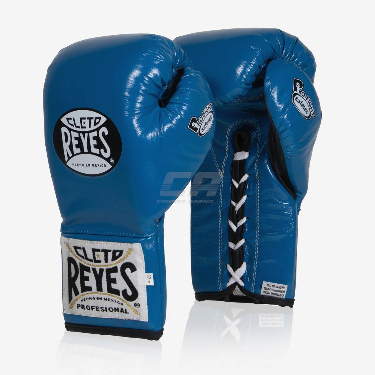Luvas de Boxe Cleto Reyes Safetec CB4 Azul-preto com atacadores 