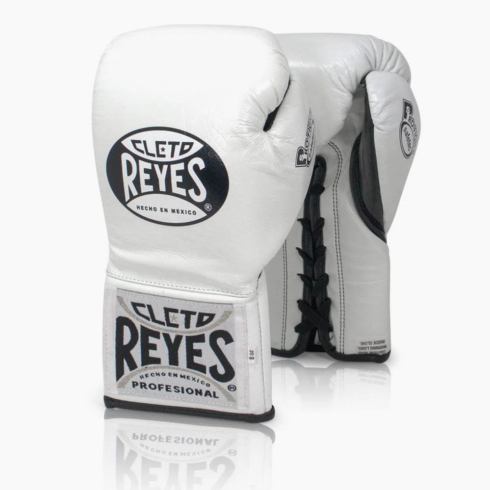 Luvas de Boxe Cleto Reyes Safetec CB4 Branco com atacadores 