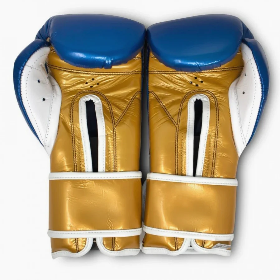 Luvas de Boxe Cleto Reyes Sparring CE6 Azul Safira Ouro  - Image 2