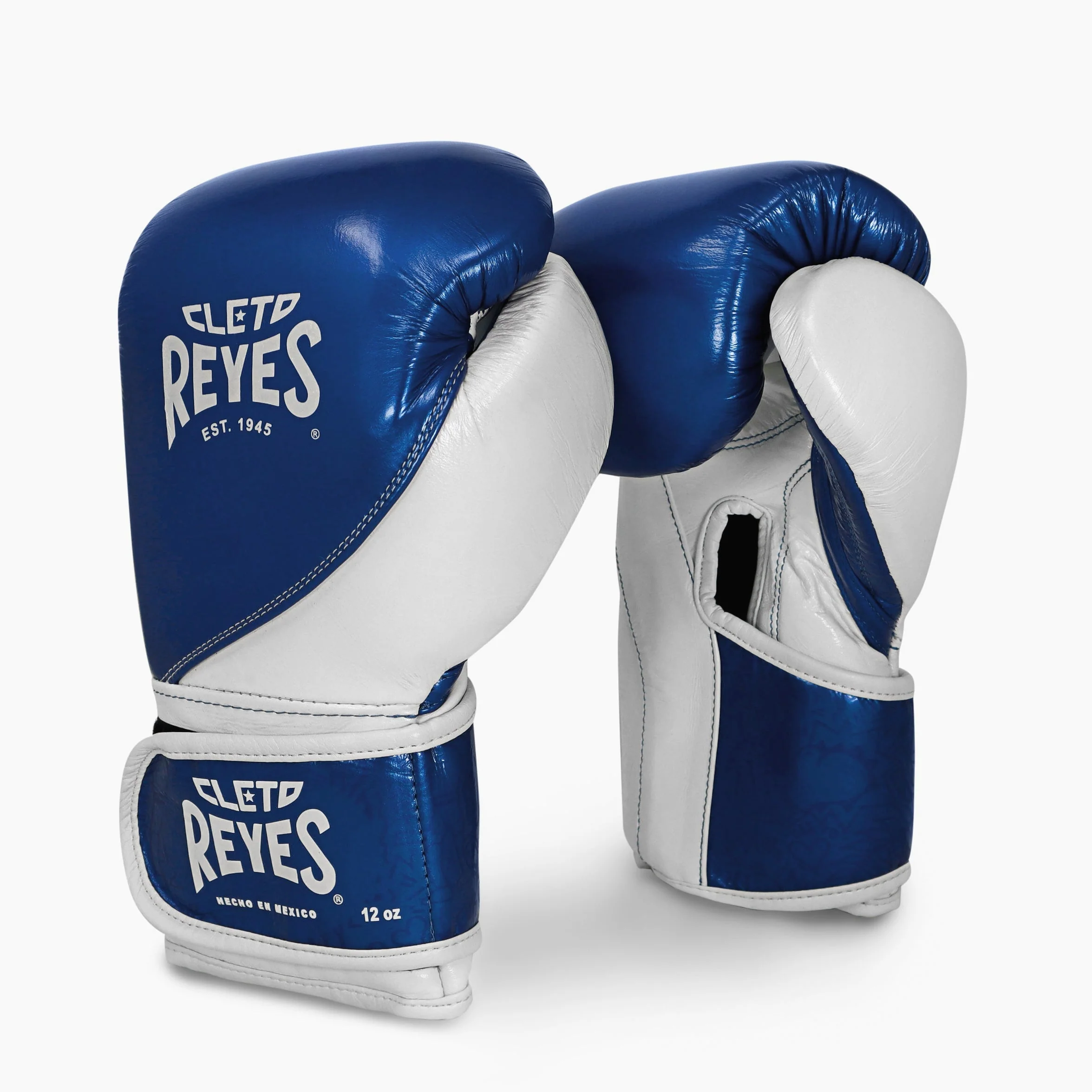 Luvas de Boxe Cleto Reyes High Precision Treinamento CE7 Azul-branco 