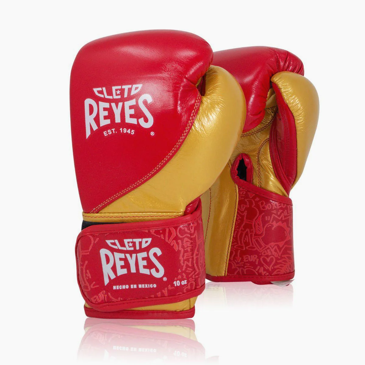Luvas de Boxe Cleto Reyes High Precision Treino CE7 Vermelho-Ouro 