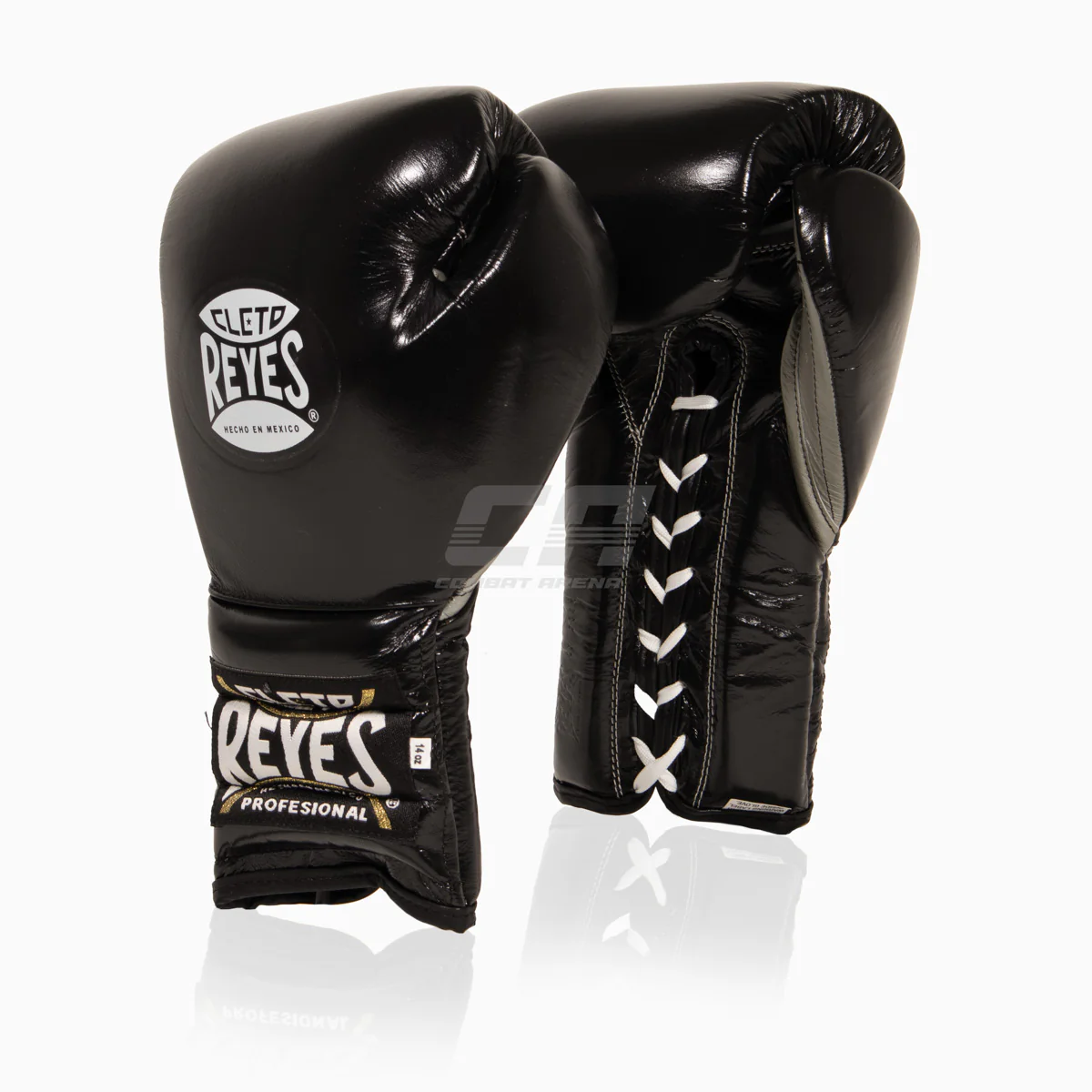 Luvas de Boxe Cleto Reyes Traditional Training CE4 Preto-prata com Atacadores 