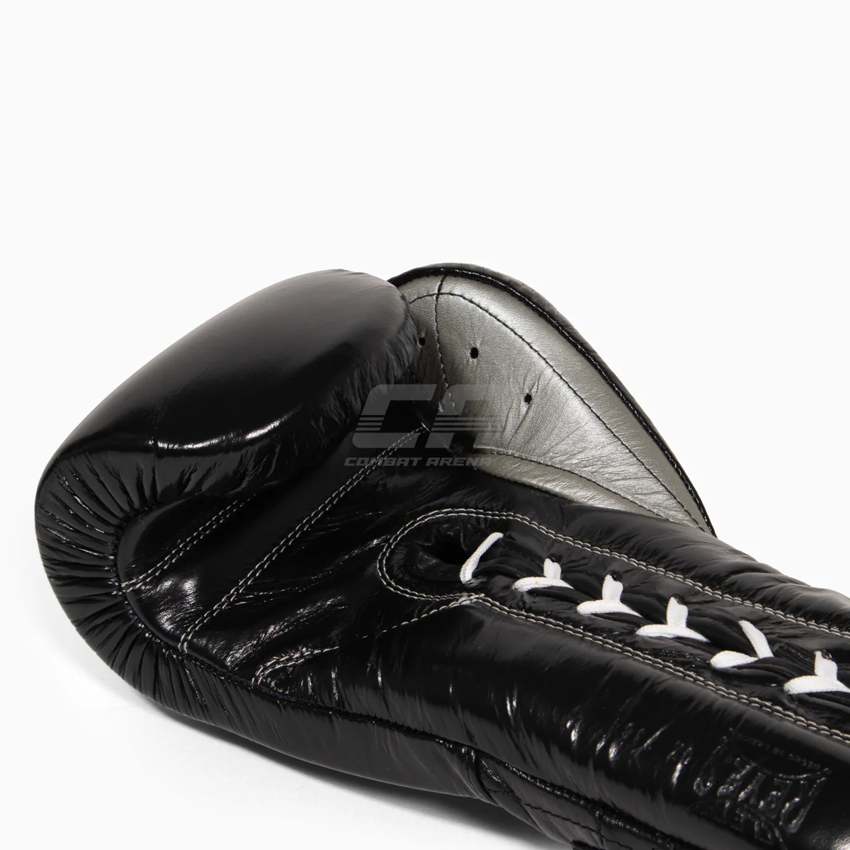 Luvas de Boxe Cleto Reyes Traditional Training CE4 Preto-prata com Atacadores  - Image 10