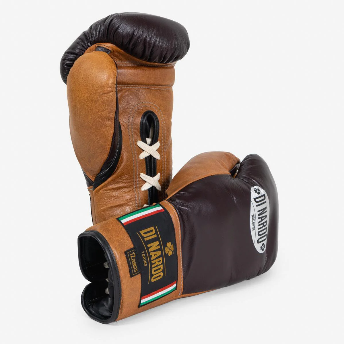 Luvas de Boxe Di Nardo com Atacadores 12 Oz Borgonha-conhaque-vintage 