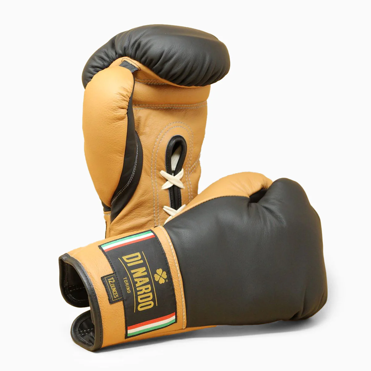 Luvas de Boxe Di Nardo com atacadores 12 Oz Preto-ocre 
