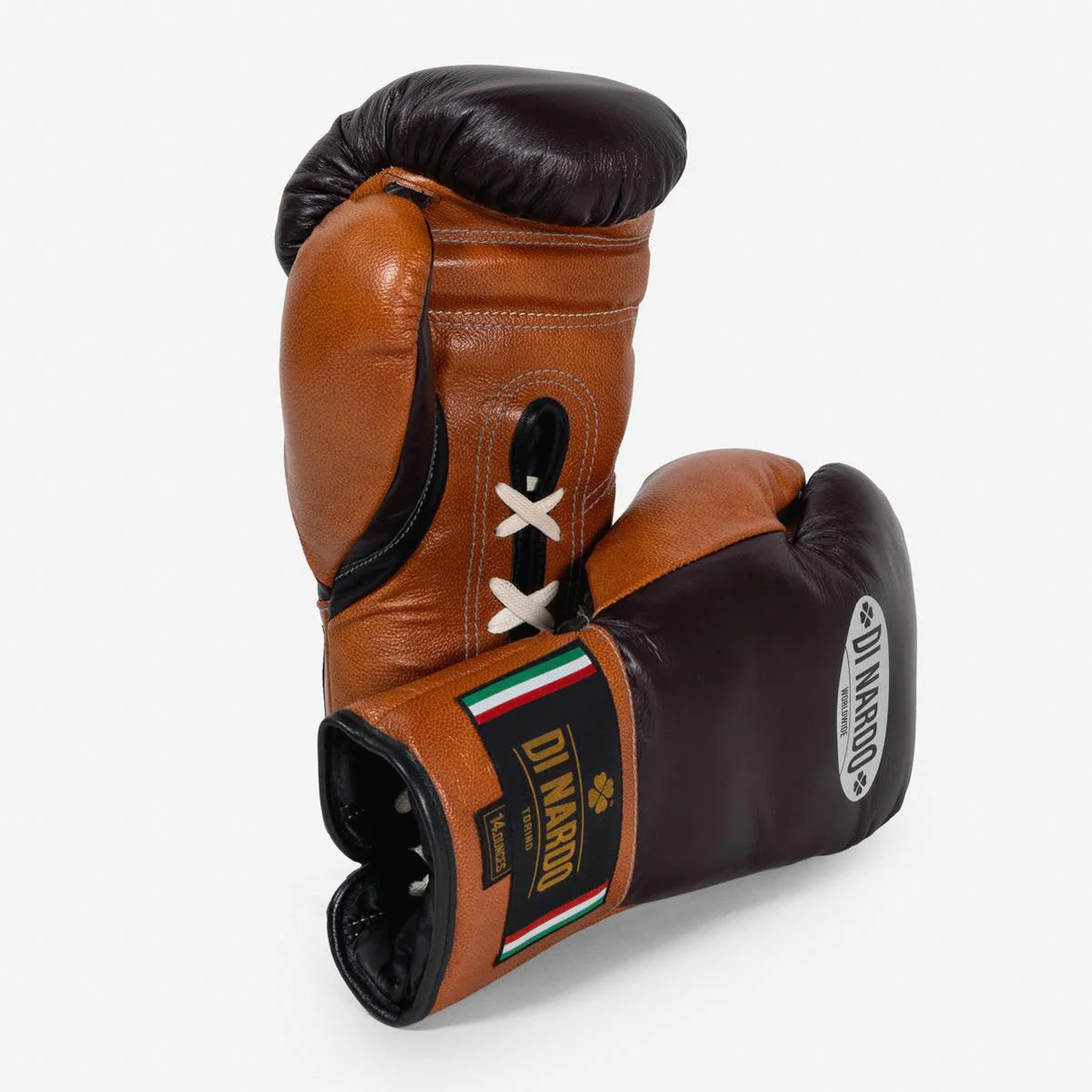 Luvas de Boxe Di Nardo com Atacadores 14 Oz Borgonha-conhaque 