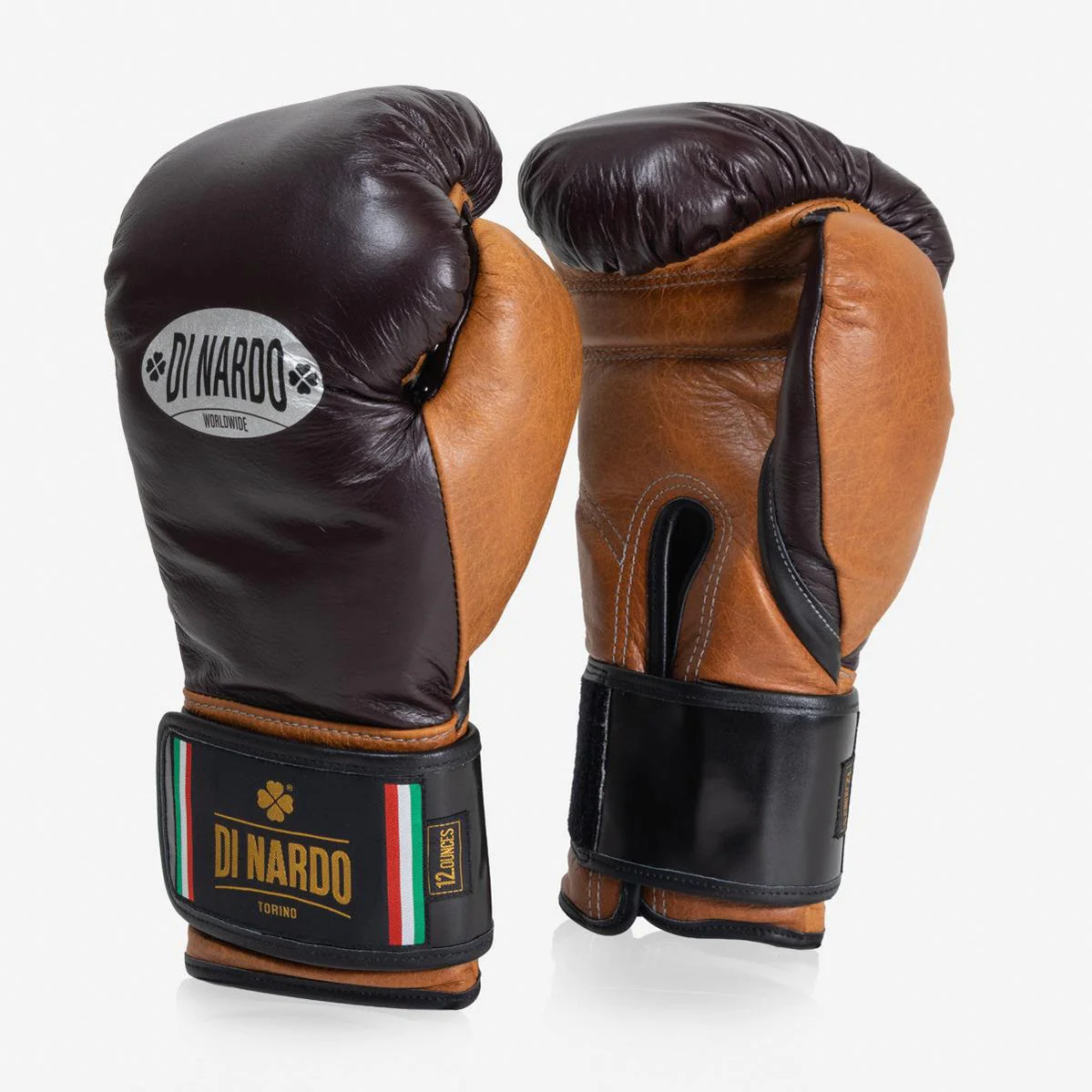 Luvas de Boxe Di Nardo com Velcro 12 Oz Borgonha-conhaque-vintage - Image 2