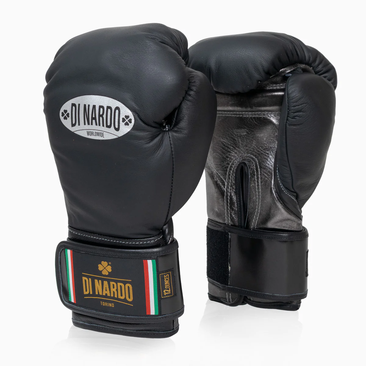 Luvas de Boxe Di Nardo com Velcro 12 Oz Preto-prata escuro - Image 2