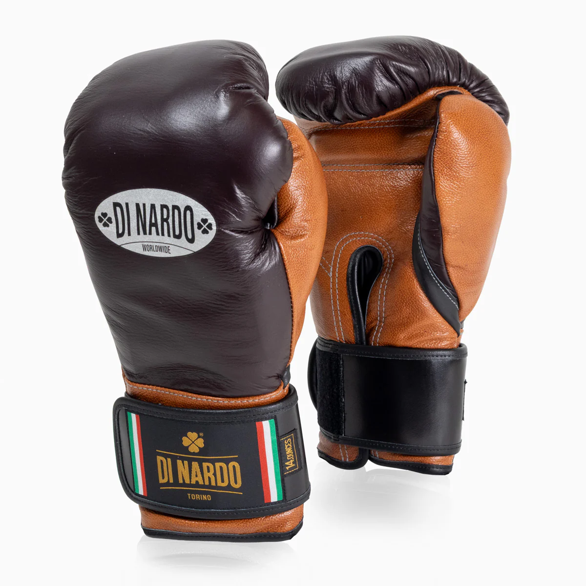 Luvas de Boxe Di Nardo com Velcro 14 Oz Borgonha-conhaque  - Image 2