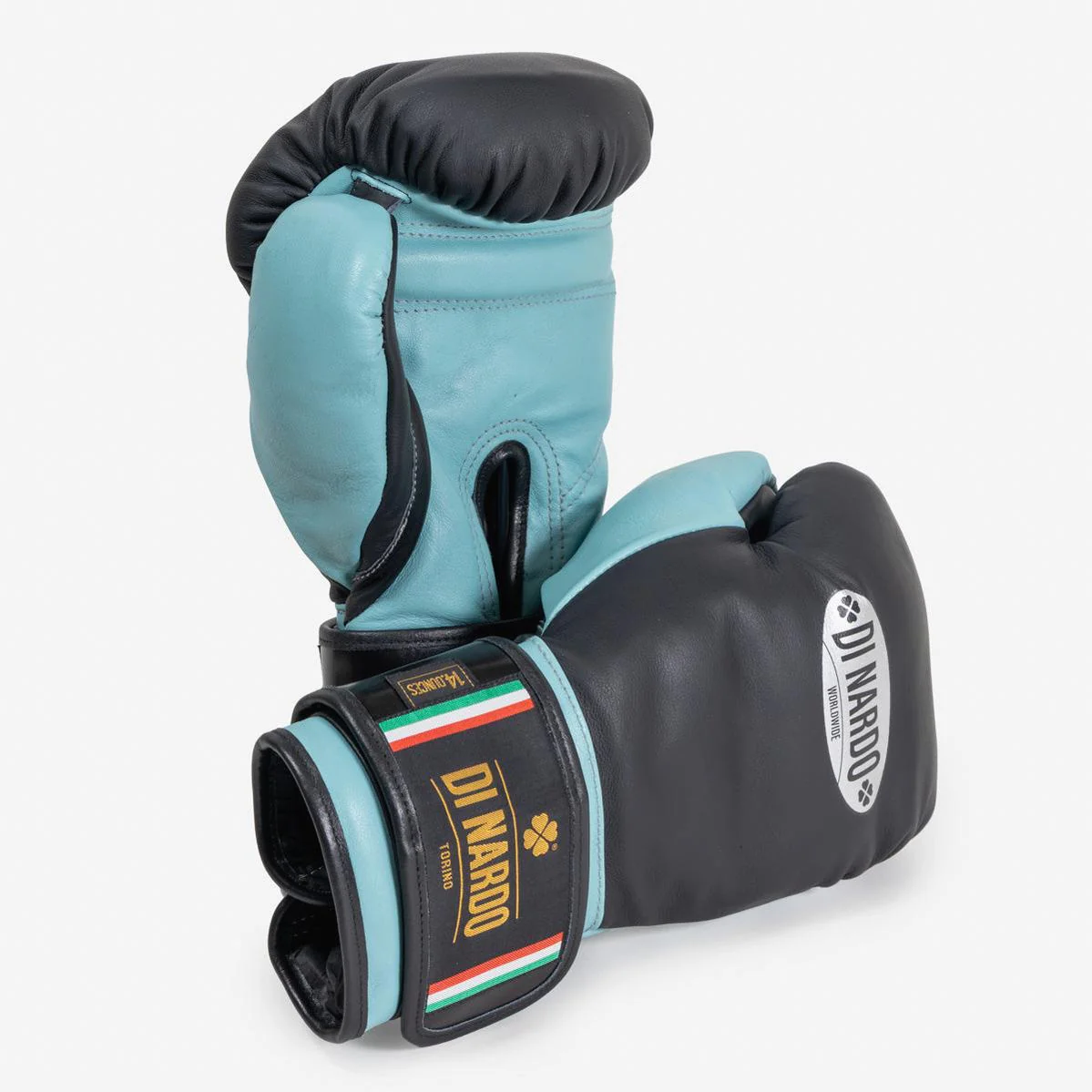 Luvas de Boxe Di Nardo com Velcro 14 Oz Preto-água