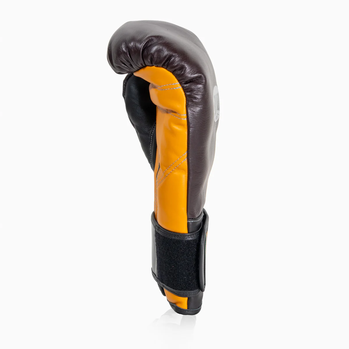 Luvas de Boxe Di Nardo com Velcro 16 Oz Borgonha-amarelo  - Image 5